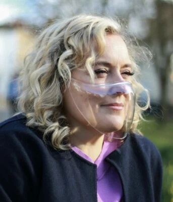 UK Clear Face Mask Transparent Shield Anti-fog Comfortable and lightweigt - Image 1 of 4