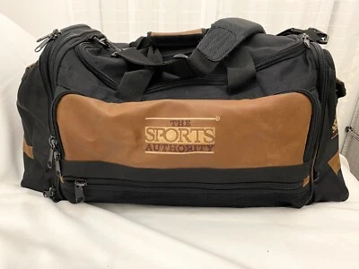 SPORTS AUTHORITY Bolso de Mano XL Negro Lona y Cuero Viaje 13 x 26" Foto 1 de 4