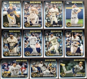 2024 TOPPS SERIE 1 JUEGO DE EQUIPO BASE MILWAUKEE CERVECEROS FRELICK QTY - Imagen 1 de 1