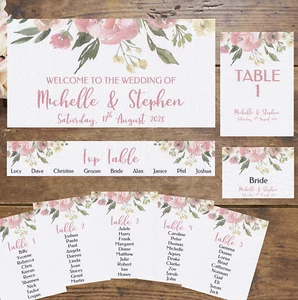 DIY Wedding Table Plan Cards - Place Cards - Table Numbers - Menus & More W15 - Picture 1 of 21