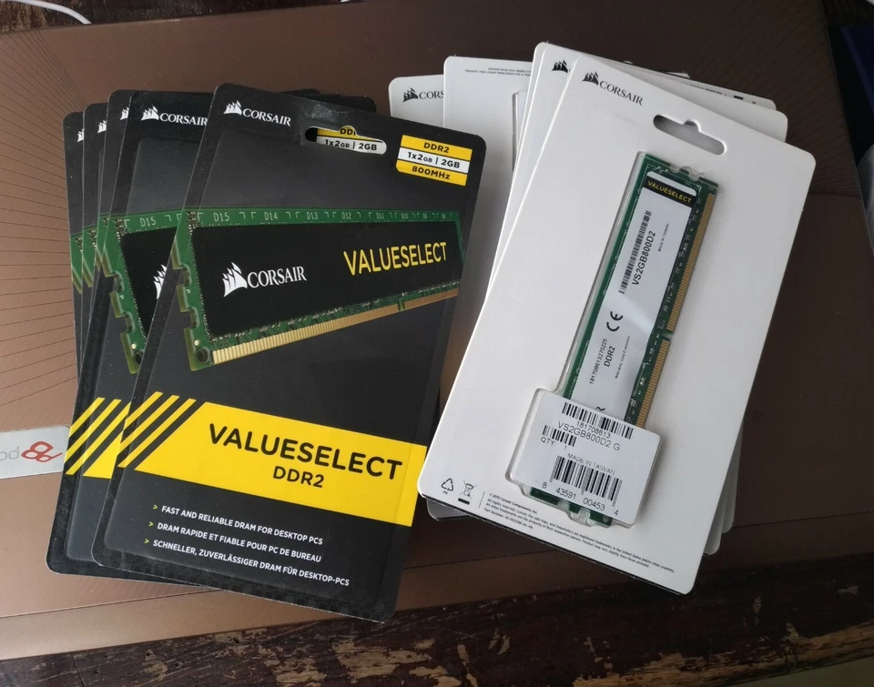 9 Memorie Ram Corsair Ddr2  800 Mhz 2Gb.  - Immagine 1 di 1