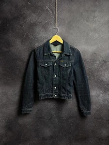 Vintage 90's Diesel Raw Denim Cropped Trucker Jacket - Picture 1 of 14