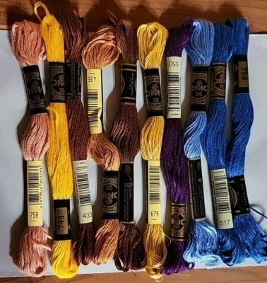 DMC 10 skeins asst. colors new crossstitch needlework Embroidery Floss  (5) - Image 1 of 2