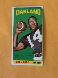 Larry Todd signed 1965 Topps card - Raiders, 49ers, Arizona State Sun Devils - Picture 1 of 1