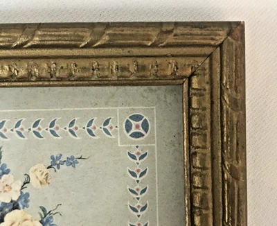 Marco de madera vintage Art Deco color dorado 9,75x7,75 con bendición de casa de vidrio Foto 1 de 4