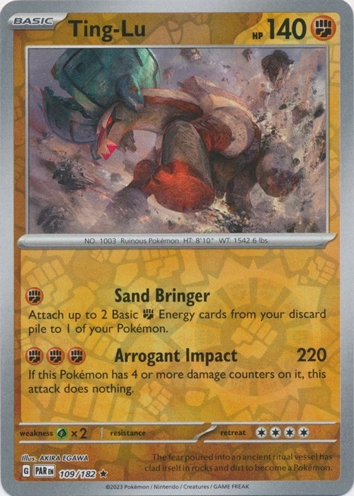 Ting-Lu Paradox Rift 109/182 Reverse Holo Rare 2023 Pokemon TCG Near Mint - Image 1 of 1