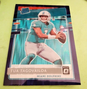 2020 Tua Tagovailoa Donruss Optic Purple Shock PRIZM RATED ROOKIE #152 Dolphins - Picture 1 of 1