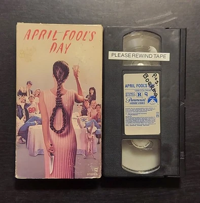 APRIL FOOL'S DAY (1986) (Paramount) (Deborah Foreman) 80's Slasher VHS Tape - Image 1 of 3