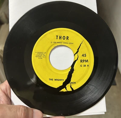 1966 THE MIGHTY THOR Thunderbolts and Violets 45 RPM Record Marvel - Image 1 of 4