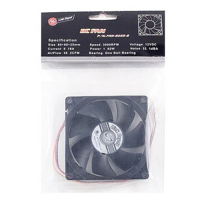 Cougar DC-FAN-8025B 80x80x25mm Caja Ventilador Rodamiento de Bolas 12V 32dBA 38.2CFM 3000rpm Foto 1 de 2