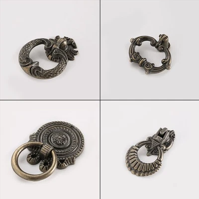 2/5/10Pcs Door Drop Ring Handle Retro Cupboard Cabinet Drawer Pull Knob Hardware - Image 1 of 4