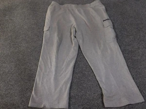 AND1 Pants Mens 3XL Gray Sweatpants Lounge Cargo Pockets Elastic Waist Athletic - Picture 1 of 21