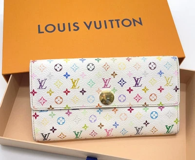 Auth Louis Vuitton Monogram Portefeuille Sarah Multicolor M93532 W/Box NS101782 - Image 1 of 4