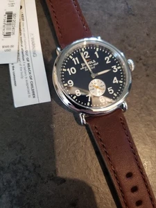Shinola Runwell 41mm Men's Quartz watch Midnight Blue Dial and Cattail Strap - Picture 1 of 3