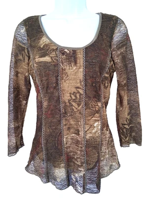 Винтажный сетчатый тюлевой верхний кружевной отделочный швы чистый рукав размер маленький богемное - Изображение 1 из 4