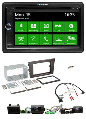 Blaupunkt Bluetooth 2DIN Lenkrad DAB USB TMC Navigation für Volvo XC 90 2004-201 - Bild 1 von 4