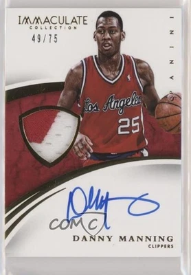2014-15 Panini Immaculate Patch Auto /75 Danny Manning #PA-DA Patch Auto - Image 1 of 2
