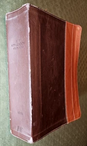 NIV - Lebensanwendung Studienbibel, Großdruck, braunes Kunstleder, Zondervan - Bild 1 von 21