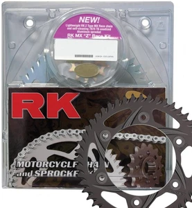 520MXZ4-114 Chain 13/50 Black Aluminum Sprocket Kit RK Chain 3022-108ZB - Picture 1 of 2