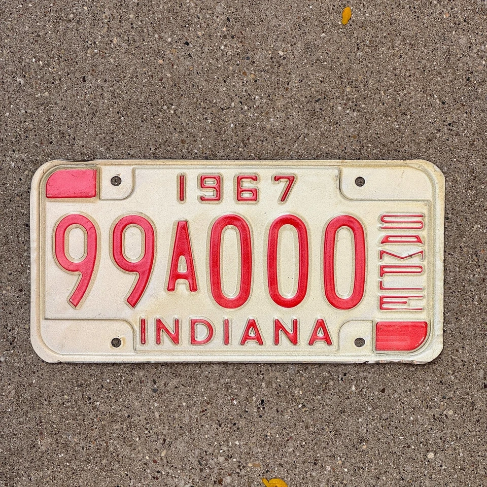 Indiana 1967 muestra matrícula etiqueta automática 1 decoración de garaje 99A000 Foto 1 de 1