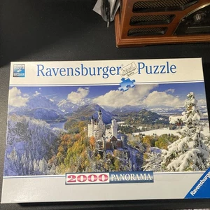 Ravensburger "Neuschwanstein Castle" Panorama 2000 Piece Jigsaw Puzzle Complete - Picture 1 of 6