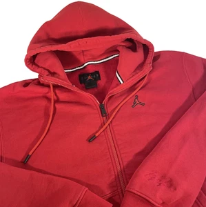 Nike Mens Red Air Jordan Essential DA9810-687 Full Zip Hoodie Sz Large - Picture 1 of 8