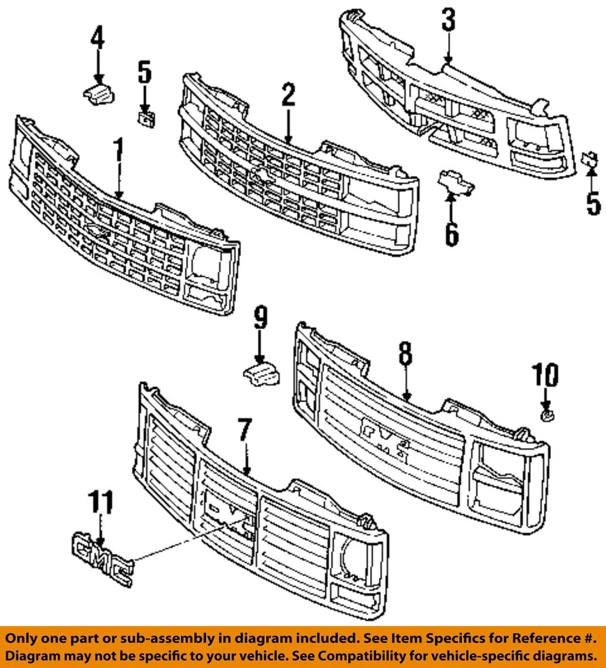 GM OEM-Grille Bracket 15630164 - Imagem 1 de 1