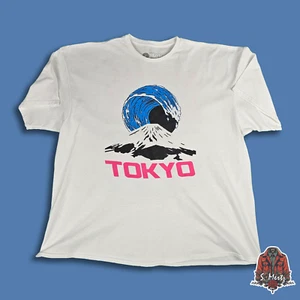 Mens 100% Cotton Short sleeve white 2 Monkeys tee size 3XL w front/back Tokyo - Picture 1 of 4