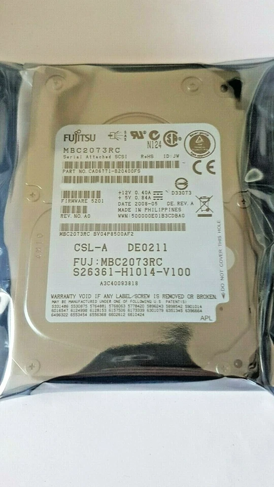 73 GB SAS Fujitsu MBC2073RC 15K 2.5 " Internal Hard Drive New ⭐️⭐️⭐️⭐️⭐️ - Image 1 of 1