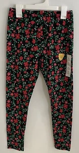 Cat & Jack - Leggings Size Small XL(14) Black Floral New - Picture 1 of 3