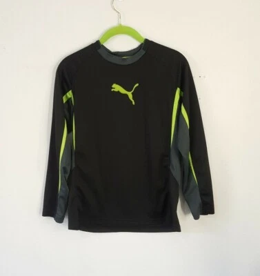 Top deportivo Puma Drycell para niños talla mediana negro neón  Foto 1 de 4