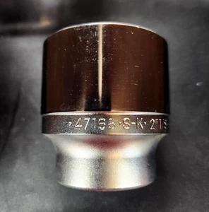 QTY 1 NEW SK TOOLS 47168 CHROME 2-1/8" STANDARD 3/4" DR 12PT SOCKET NOS - Picture 1 of 3