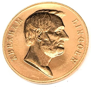 #C2813       ABRAHAM LINCOLN     BRONZE    MEDAL, - Picture 1 of 2