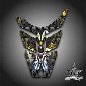 2010 - 2015 POLARIS PRO RMK - RUSH Decal Hood Wrap Graphics Evil Joker Yellow - Bild 1 von 1