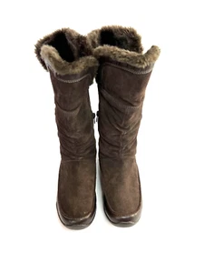 The North Face Brown Suede Primaloft 200 Gram Insulation Winter Boots Women Sz 7 - Picture 1 of 18