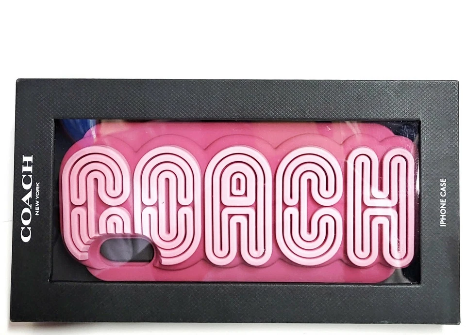 Coach Reserve iPhone XR Phone Case Retro Graphic for iPhone X - Xs Dark Pink NIB - Image 1 of 4