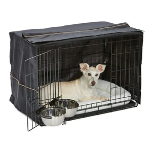 New World Double Door Dog Crate Kit 30" w/ Crate, Bed and Cover - Picture 1 of 6