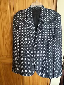 ROBERTO CAVALLI Size 54 (Italian) Print Silk Blazer - Picture 1 of 10
