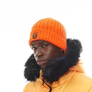 Kult der Individualität Strickmütze mit Shimuchan Logo Koralle Größe OS Farbe Koralle - Bild 1 von 2