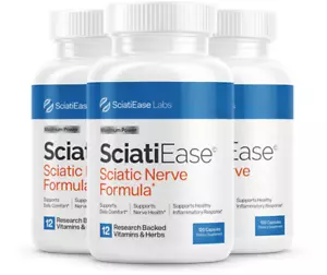 SciatiEase Sciatic Nerve Health Support- Relief Supplement 3 NEW - 120 Capsule.. - Picture 1 of 1