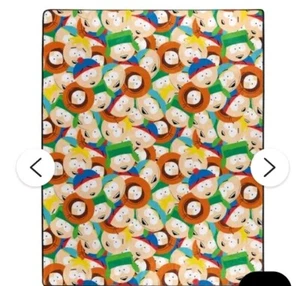 South Park Soft Reversible Plush Fleece Blanket Cartman Kenny STAN KYLE NEW - Picture 1 of 5