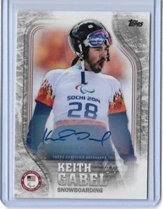2018 TOPPS OLYMPICS KEITH GABEL SILVER AUTOGRAPH CARD US-32 ~ /50 SNOWBOARDING - Picture 1 of 2