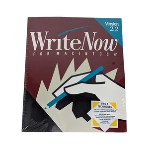 Vtg WriteNow Version 2.2 for Macintosh on Three 3.5" Floppy Discs New Sealed - Picture 1 of 6