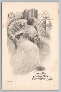 Artist Romance Glamour Lady Pretty Woman Postcard - Picture 1 of 2