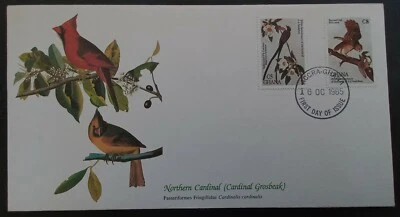 1985 Ghana John Audubon World Birds FDC ties 2 stamps cd Accra Ghana - Image 1 of 2