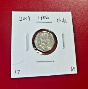 2009 1 PESO CHILE COIN - NICE WORLD COIN !!! - Picture 1 of 2