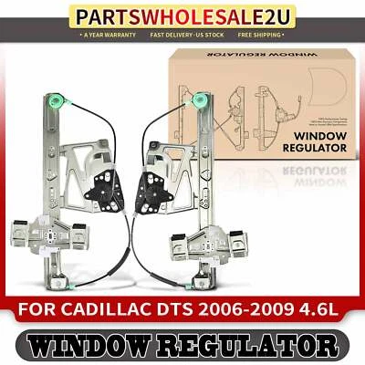 Regulador de ventana eléctrica delantero izquierdo y derecho 2 piezas para Cadillac DTS 2006 2009 4,6 L Foto 1 de 4