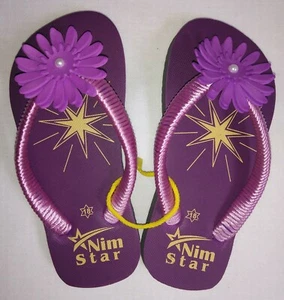 Beautiful Little Kids Girls Flip Flop Slippers Casual Flat Sandals Soft Rubber - Picture 1 of 8