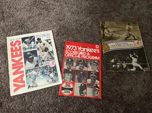1973 & 1974 NY Yankees Baseball Program/Scorecard (Scored) And 1979 Program - Picture 1 of 6