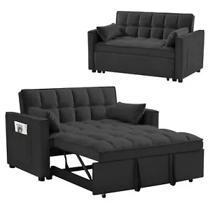3 In 1 Convertible Sleeper Sofa Bed Modern Futon Reclining Backrest Pull Out Bed - Picture 1 of 10